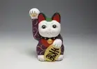 Arabesque Luck-bringing Cat Purple Arabesque Y1740 | Maneki-neko St From Japan