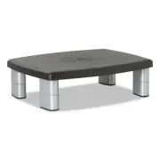 3M Adjustable Height Monitor Stand 15 x 12 x 2 5/8 to 5 7/8 Black/Silver MS80B