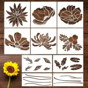 Flower Stencils for Painting - 10 Pcs Extra Large Flower Stencils for lotus