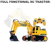 Remote Control Excavator Construction Tractor Digger 11 Channels Full Functional Engineering Truck Vehicles 350 Degree Cab Roration for Boys Child
