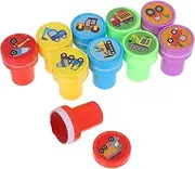 TEMPNAP 40pcs Toddler Stamps: Round Plastic Stamps for Kid with Unique Designs - Practical for Behavior Management & Student Engagement