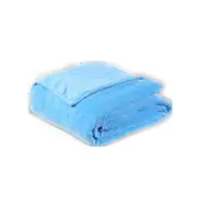 2 Pcs Solid Color Flannel Coral Fleece Blanket Super Soft Plaid Coverlet Sofa Cover Winter Warm Sheets Easy Wash Faux Fur Blankets, Size:70x100cm(Sky blue)
