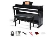 Maestro MDP600PB 88-Key Weighted Hammer Action Digital Piano w/ Sliding Lid & Bluetooth (Polished Black) - Bench Sold Separately