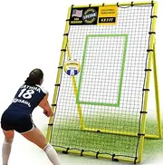 KuiBonu Adjustable Volleyball Rebounder Net 7x4 ft, Volleyball Net for Backyard with 5 Rebound Angles, Durable & Portable Volleyball Training Equipment for Improving Volleyball Skills