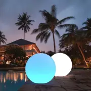 RGB Ball Light Garden Landscape Light Dual Solar & Rechargeable Remote IP65
