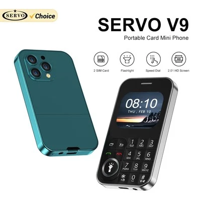 Unlocked SERVO V9 Small Mobile GSM Phone Blacklist Speed Dial Dual SIM Cellphone