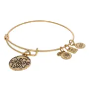 NEW Alex and Ani Let Creativity Rule Bracelet- Gold Tone Adjustable