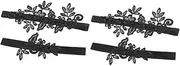 [WESIEVYA] 2 Sets Lace Garters for Bride Wedding Garters Set Fashionable Leg Belts for Brides and Wedding Parties Black