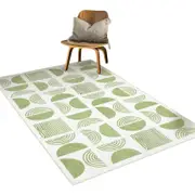 Catzon Modern Rug Fluffy Geometric Washable Non-slip Carpet for Living Room-B