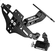 Adjustable License Plate Bracket LED Turn Signal Lights For SUZUKI GSF 600 GSF600S for BANDIT GSF 600 1995-1999(Black)