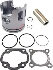 Motorcycle Styling 70cc 47mm Cylinder Piston Piston+ Rings +Gasket + 10mm Wrist Pin Set 10MM PIN for Jog MINARELLI 2-Stroke Scooter Motor Replace