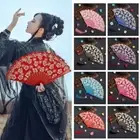 Chinese Style Hand Held Fan Plastic Dance Fan Portable Antique Folding Fan