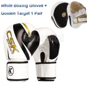Boxing Gloves+Curved Hand Target Boxing Sparring MMA Punch Bag Gloves Set NEW