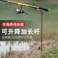 在飛比找蝦皮購物優惠-新款 釣魚支架 置竿架杆器 地插 魚竿炮臺架 釣魚用品 大物