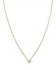 Bloomingdale's Fine Collection Diamond Solitaire Necklace in 14K Yellow Gold, 0.15 tcw