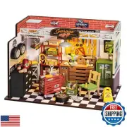 ROBOTIME Miniature House Kit DIY Mini Garage Workshop Tiny Model House Buildi