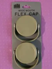 2 Pack Flex Cap fits Hydro Wide Mouth Water Bottles - OLIVE GREEN - NEW