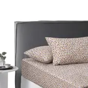 Accessorize Lisa Washed Cotton Printed Fitted Sheet Set Sheets