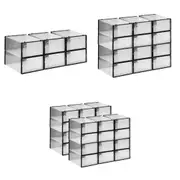 Set of Transparent Stackable Shoe Storage Boxes Black Drawers