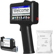 4.3" Touch Handheld Label Printer - Mini Inkjet Barcode/QR Code Printer w/Quick-Dry Ink for Date/Batch/Logo Printing