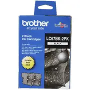 Brother LC 67 Ink Cartridges Black Twin Pack