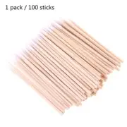 Microblading Wooden Cotton Swabs Pointed Tip Makeup Cosmetic Applicator Sticks