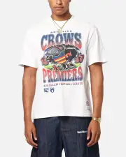 [MITCHELL & NESS] Mitchell & Ness Adelaide Crows Mascot T-shirt Vintage White - Size S S Vintage White