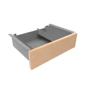 Desky Minimal Under Desk Drawer - Grey / Curly Birch