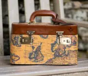 Patricia Nash Paradiso Train Case - European Map - New - Retail $295.95