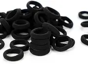 JOYOYO 300 Pcs Baby Hair Bands 20mm Small Size Baby Hair ties Elastic Seamless Cotton Hair Bands for Baby Toddlers, Black Color Hair Ties Baby Hair Bobbles