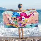 Shimmer and Shine Beach Towel Cotton Microfiber Blend Birthday Gift 31x63in