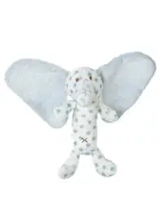 Teddykompaniet Big Ears Plush Baby Rattle | Elephant