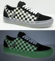 Vans Skate Old Skool Glow In The Dark Men Women Low Skate Style Shoes Canvas