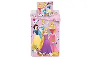 Disney Princess Duvet Cover Set (Pink/Multicoloured) (Single)