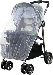 GLSTOY Portable Stroller Net Full Cover Head Support White Encryption Net for Travel