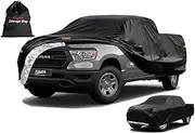 Kayme 7 Layers Heavy Duty Truck Cover Custom Fit Dodge Ram 1500(2009-2024) Quad Cab SB Short Bed.Truck Car Cover Waterproof All Weather, Full Pickup Cover Outdoor Rain UV Protection.Black