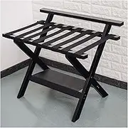 Guest Room Luggage Rack, Folding Suitcase Stand Hotel Luggage Rack, Foldable Rack for Clothes, Double-Layer Storage Rack, Floor-to-Ceiling Bedside Storage Rack for Bedrooms, Hotels (Color :