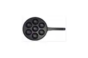 YES4HOMES 7 Holes Mini Cast Iron Cake Pan Mini Dutch Pancake Cake Pan with Handle
