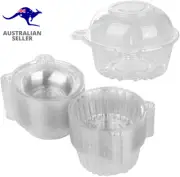 50 Pieces Plastic Single Individual Cupcake Muffin Dome Holders Cases Boxes Cups