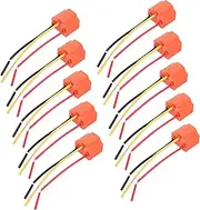 10pcs H4 Ceramic Headlight Socket for Car Truck Motorcycle Heat Resistant Universal Fitment 3 Prong Design