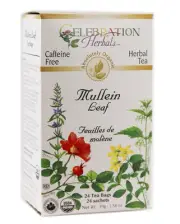 Organic Mullein Leaf Tea 24 Bags Multicolored Herbal Tea Celebration Herbals