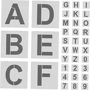 OFFIGAM 1set Reusable Plastic Alphabet and Number Stencils Blank Templates for Kids' Learning and Crafting for Painting Signage Educational Activities