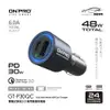 ONPRO GT-P30QC PD30W+QC3.0 雙模式快充 車用急速充電器-星空灰