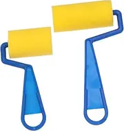 2 Sets/4pcs Boys and Girls Paint Sponges Yellow Drawing Sponge Brush Set for Art Educati