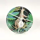 Caroline Luxury Melamine Set of 4 9” Salad Side Plates CHEETAH JUNGLE New