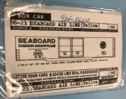 Vintage 36-21 Seaboard Air Line Yellow Model Train Decals