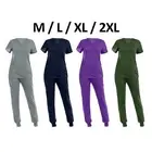 Women Scrubs Set Athletic V Neckline Machine Washable Stretch with Adjustable