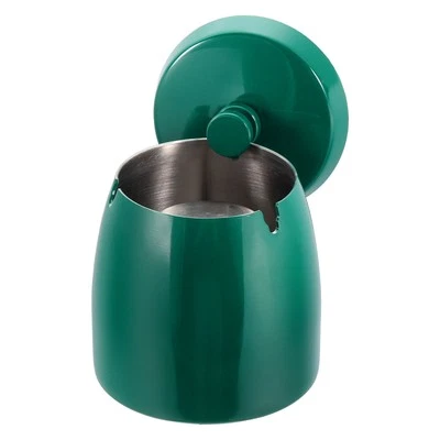 Ashtray with Lid, Stainless Steel Ash Tray, Large Size, Green