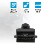 Elinz Female Trailer Plug 7 PIN Flat Plastic Connector Adaptor Socket Car Caravan Boat