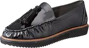 Bridget Birkin(ブリジットバーキン) Enamel Volume Tassel Mocha Shoes Women's Loafers, Black Enamel, Others L(24cm) E